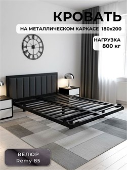 {{productViewItem.photos[photoViewList.activeNavIndex].Alt || productViewItem.photos[photoViewList.activeNavIndex].Description || 'Кровать металлическая с мягким изголовьем, 180х200 см, цвет изголовья Remy 85'}}
