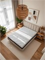 Парящая двуспальная кровать 160x200 см с мягким изголовьем "Лепестки" 462Б