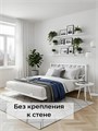 Кровать парящая Заря металлическая 120х200 двуспальная, белая 480Б
