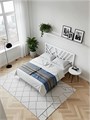 Кровать парящая Заря металлическая 120х200 двуспальная, белая 480Б