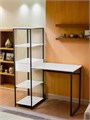 Стол письменный, офисный, компьютерный, Лофт, Белый, 105х50х75 см 109