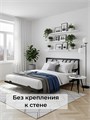 Кровать парящая Заря металлическая 140х190 двуспальная, черная 581Ч
