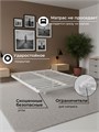 Кровать парящая металлическая 160х190 двуспальная, без изголовья, белая 443Б
