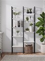 Стеллаж напольный 9 полок, 153х86х27, Белый 410Б