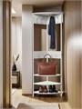 Вешалка напольная угловая Лофт 200х50х50 см, Белая 221Б