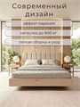 Кровать Престиж с мягким изголовьем, 180х200, ЛДСП Дуб Сонома, цвет изголовья Connect 01 267ДубСонома