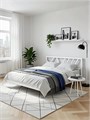 Кровать парящая Заря металлическая 120х200 двуспальная, белая 480Б