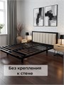 Кровать металлическая с мягким изголовьем, 160х190 см, цвет изголовья Connect 01 290Ч