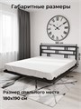Кровать парящая Контур металлическая 180х190 двуспальная, черная 478Ч