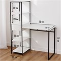 Стол письменный, офисный, компьютерный, Лофт, Белый, 105х50х75 см 109