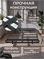 Кровать парящая металлическая 160х200 двуспальная, без изголовья, черная 438Ч