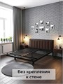 Кровать металлическая с мягким изголовьем, 160х200 см, цвет изголовья Remy 32 396Ч