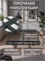 Кровать парящая металлическая 120х190 двуспальная, без изголовья, черная 442Ч