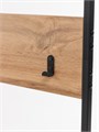 Вешалка напольная Лофт с зеркалом 200х30х102 см, Дуб Вотан 322ДВ