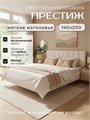 Кровать Престиж 140х200, мягкая модель с металлическим основанием, цвет Connect 01 273Connect01