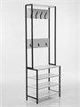 Вешалка напольная в прихожую для одежды, 200х70х35 см, Белая 416Б