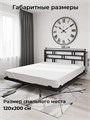 Кровать парящая Контур металлическая 120х200 двуспальная, черная 470Ч