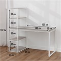 Стол письменный, офисный, компьютерный Георг, Серый, 140х60х75см 142БП
