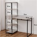 Стол письменный, офисный, компьютерный, Лофт, Цемент, 105х50х75 см 105