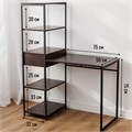 Стол письменный, офисный, компьютерный, Лофт, Венге, 105х50х75 см 106