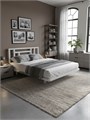 Кровать парящая Лорд металлическая 200х190 двуспальная, белая 450Б