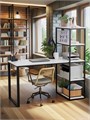 Стол письменный, офисный, компьютерный Георг, Белый, 140х60х75см 144П