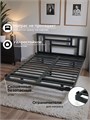 Кровать парящая Лорд металлическая 160х200 двуспальная, черная 430Ч